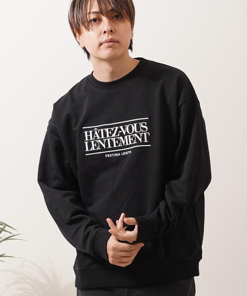 トレーナー スウェット CVC裏毛 ロゴ刺繍 スウェットシャツ / CVC