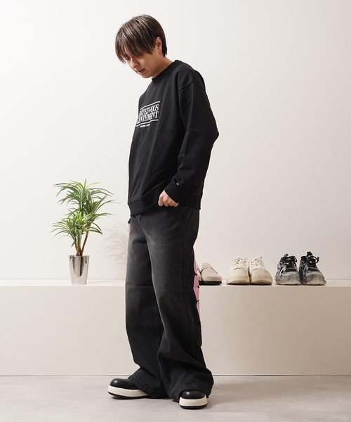 トレーナー スウェット CVC裏毛 ロゴ刺繍 スウェットシャツ / CVC