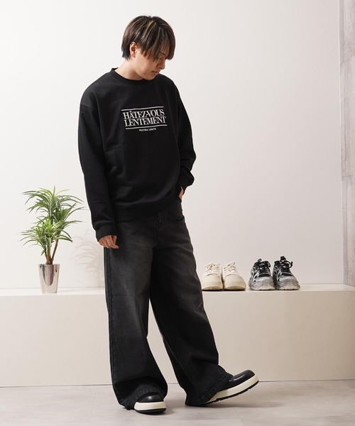 トレーナー スウェット CVC裏毛 ロゴ刺繍 スウェットシャツ / CVC