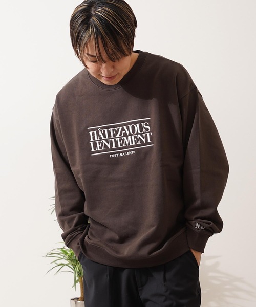 トレーナー スウェット CVC裏毛 ロゴ刺繍 スウェットシャツ / CVC