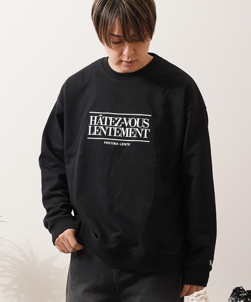 その他のブランド（other）/スウェット・パーカー KNIT−SWEATSHIRT DKT CVC SOLID トレーナー スウェット CVC裏毛 ロゴ刺繍 スウェットシャツ / CVC