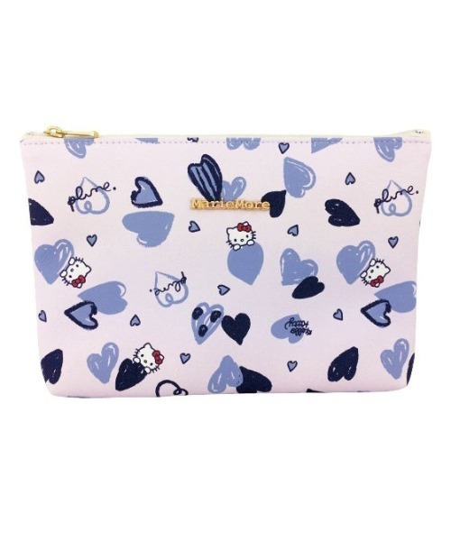 【未使用】ハローキティ フラットポーチトロピカルポーチ　フラ　タグ付き 未使用】ハローキティ フラットポーチトロピカルポーチ フラ タグ付き