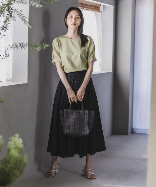 「Andemiu」 フレアスカート FREE グリーン レディース_画像3