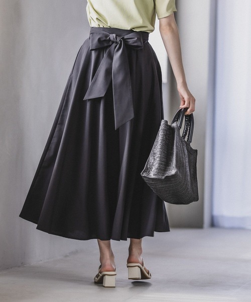 「Andemiu」 フレアスカート FREE グリーン レディース_画像4