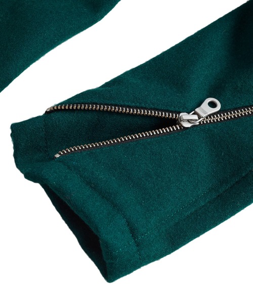 「NO ID.」 ライダースジャケット 2 グリーン メンズ_画像9