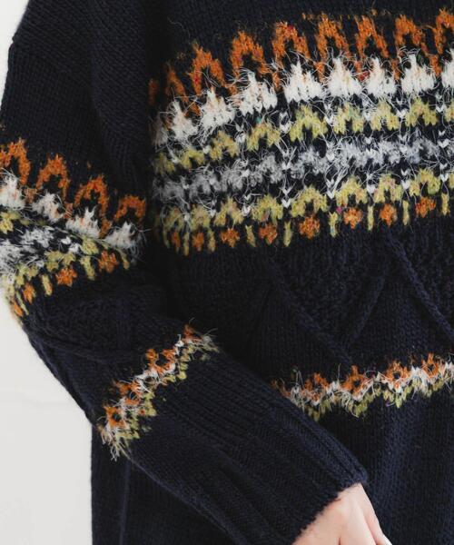 F by ROSSO（エフバイロッソ） ニット セーター ノルディック柄ニット