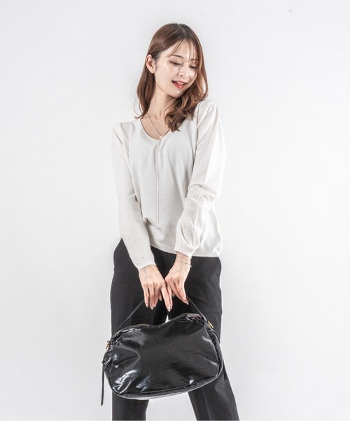 ジャックゴム ☆ サイドリボン セミショルダーバッグ 仏製 1107Leila jack gomme（ジャックゴム） 正規代理店 1567 HAPPY ハッピー 170g