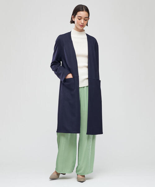 TOMORROWLAND（トゥモローランド） ノーカラーコート FREE ネイビー