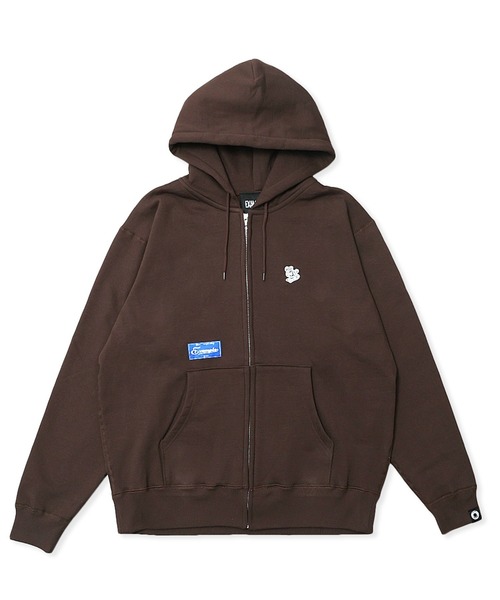 example ラウンドロゴ　パーカー EXAMPLE（エグザンプル） パーカー EXAMPLE EX LOGO ZIP HOODIE メンズ