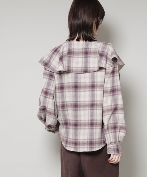 チェックブラウス♥︎ ANGIE シャツ ブラウス チェックビックシャツ : ZOZOTOWN Yahoo!店
