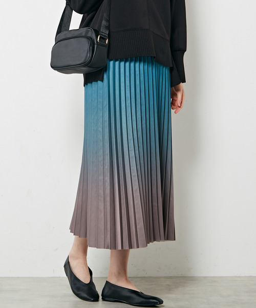 「MELROSE claire」 プリーツスカート FREE ブルー レディース_画像2