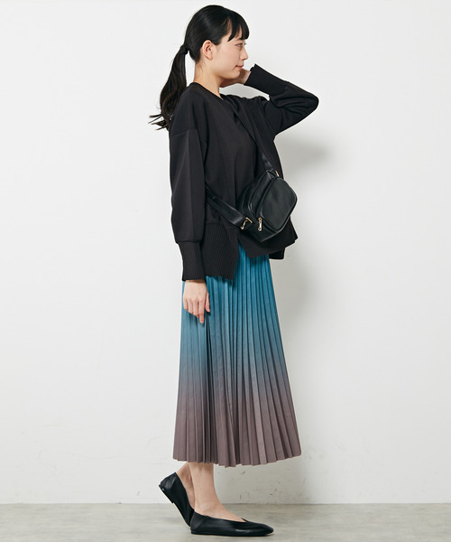 「MELROSE claire」 プリーツスカート FREE ブルー レディース_画像4