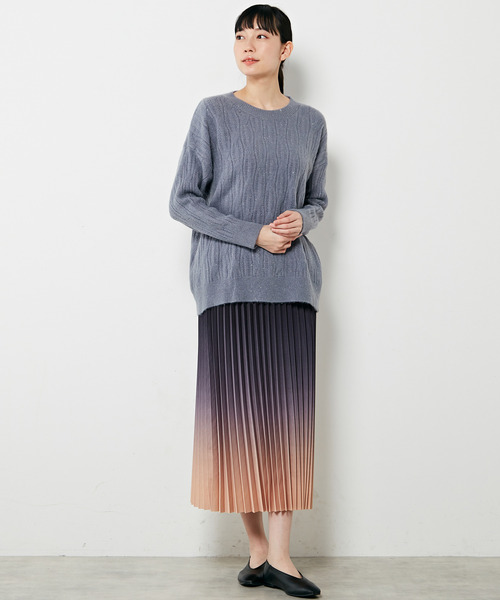 「MELROSE claire」 プリーツスカート FREE ブルー レディース_画像7