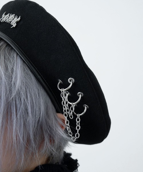 LAZYSLAY 帽子 ベレー帽 チェーンロゴベレー帽 レディース : ZOZOTOWN