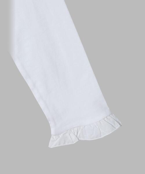 ブラウス シャツ キッズ コットン フリル レース ブラウス ”Volant Dentelle” キッズ 子供服の画像