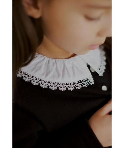 ブラウス シャツ キッズ コットン フリル レース ブラウス ”Volant Dentelle” キッズ 子供服の画像