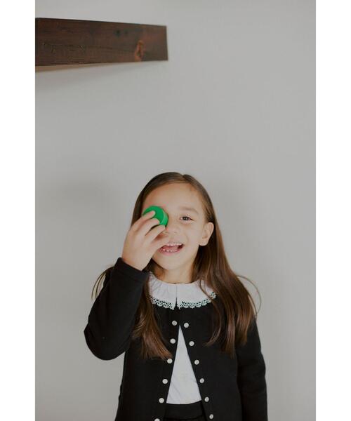 ブラウス シャツ キッズ コットン フリル レース ブラウス ”Volant Dentelle” キッズ 子供服の画像