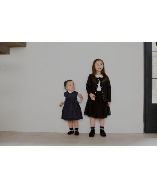 ブラウス シャツ キッズ コットン フリル レース ブラウス ”Volant Dentelle” キッズ 子供服の画像