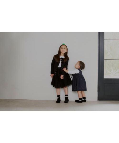 ブラウス シャツ キッズ コットン フリル レース ブラウス ”Volant Dentelle” キッズ 子供服の画像