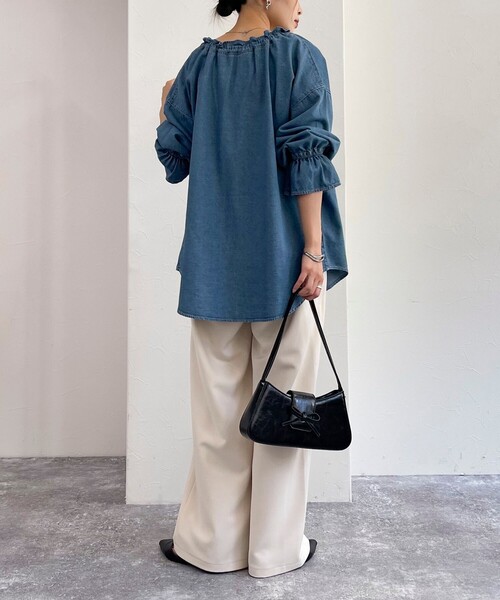 「fredy emue」 長袖ブラウス 38 ブルー レディース_画像5