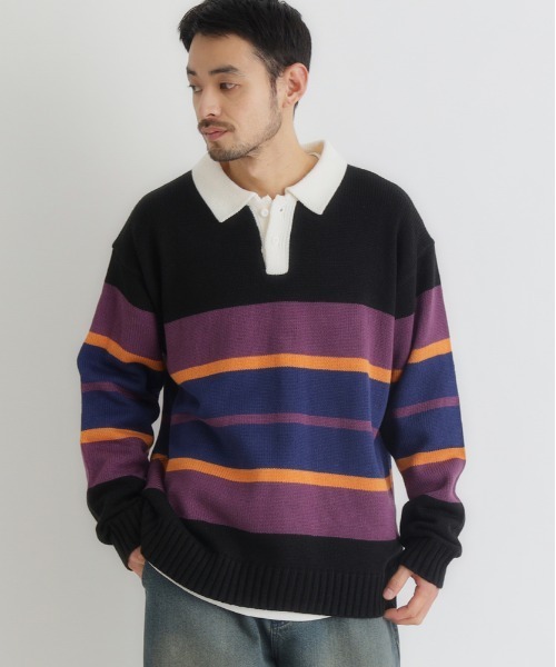 マルニ　ウール　モヘア　ボーダー　ニット　セーター　メンズ　マルチカラー　長袖 マルニ ウール モヘア ボーダー ニット セーター メンズ マルチカラー