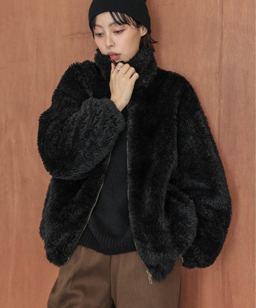 ブルゾン アウター エコファーブルゾン レディース : ZOZOTOWN Yahoo