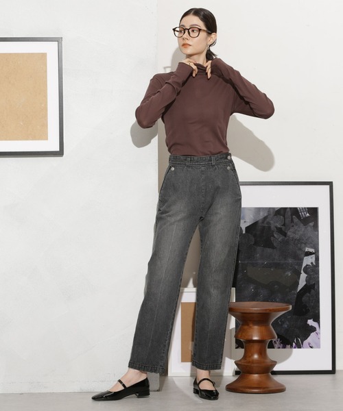 「PICCADILLY」 デニムパンツ 26 ブラック レディース_画像4