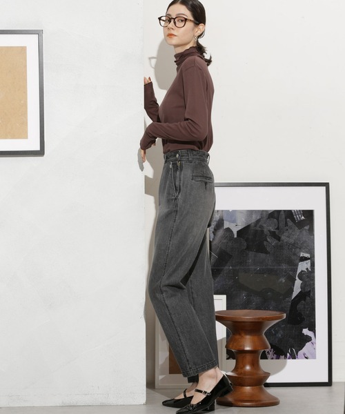 「PICCADILLY」 デニムパンツ 26 ブラック レディース_画像5