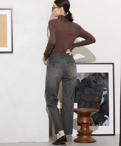 「PICCADILLY」 デニムパンツ 26 ブラック レディース_画像6