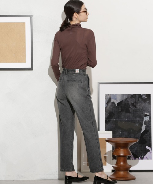 「PICCADILLY」 デニムパンツ 26 ブラック レディース_画像7