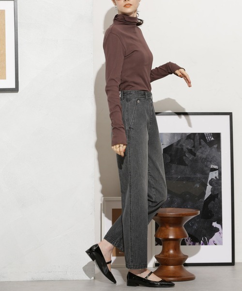 「PICCADILLY」 デニムパンツ 26 ブラック レディース_画像8