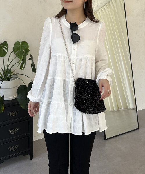 「prose verse」 長袖チュニック LARGE オフホワイト レディース_画像5