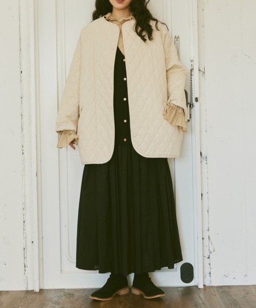 「Libra Cue」 ノーカラージャケット FREE アイボリー レディース_画像7