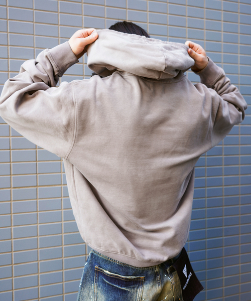 WOKE EDGE（ウォークエッジ） パーカー Faded Embroidery Zip Up