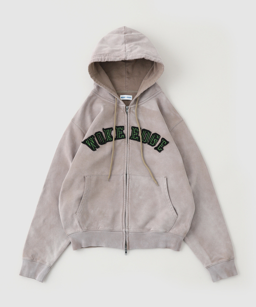 WOKE EDGE（ウォークエッジ） パーカー Faded Embroidery Zip Up