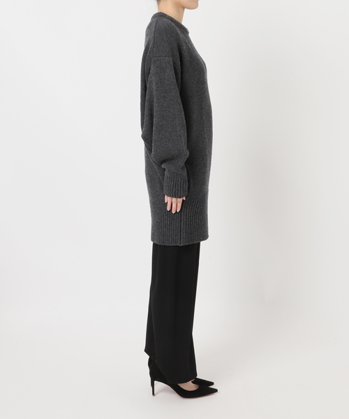 AP STUDIO ニット セーター ウールカシミヤクルーネックチュニック