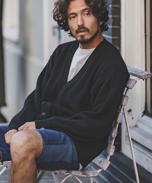 「felkod」 ニットカーディガン M ブラック メンズ_画像5