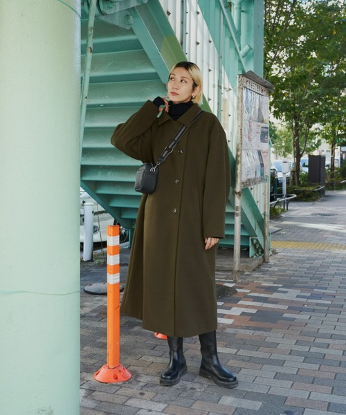 「Auntie Rosa Holiday」 チェスターコート SMALL カーキ レディース_画像5