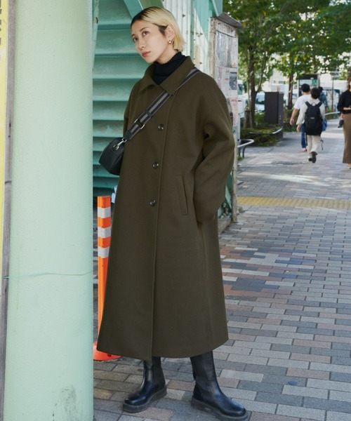 「Auntie Rosa Holiday」 チェスターコート SMALL カーキ レディース_画像8