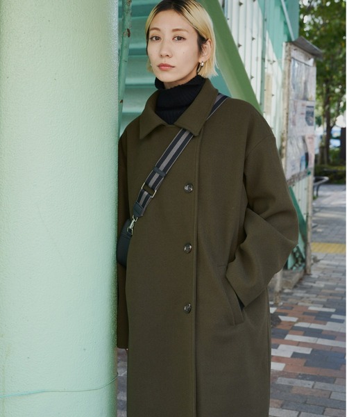 「Auntie Rosa Holiday」 チェスターコート SMALL カーキ レディース_画像9