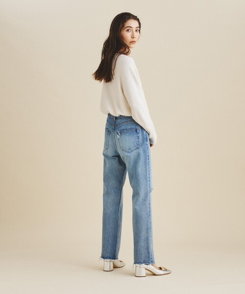 「GRACE CLASS」 長袖ニット 36 ホワイト レディース_画像4