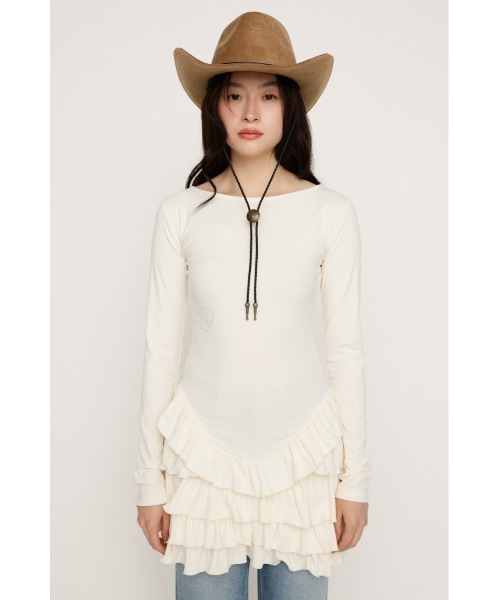 sly ランダム メッシュ ロングスリーブ トップス　スライ SLY（スライ）の「RANDOM MESH L/S TOPS ランダム メッシュ ロング