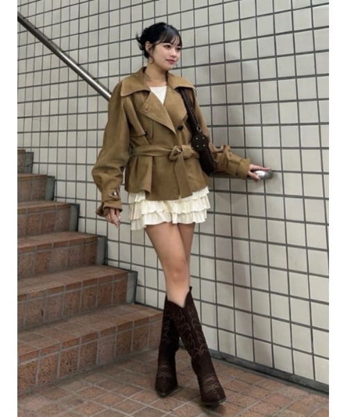 SLY（スライ） tシャツ MICHIXSLY HEM FRILL L/S TOPS ミチスライヘム