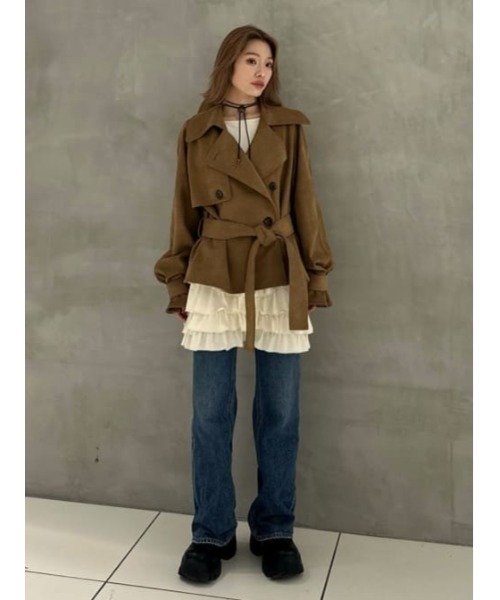 SLY（スライ） tシャツ MICHIXSLY HEM FRILL L/S TOPS ミチスライヘム