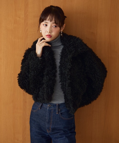 krahe（クレーエ） ブルゾン アウター チベットラムフェイクファー