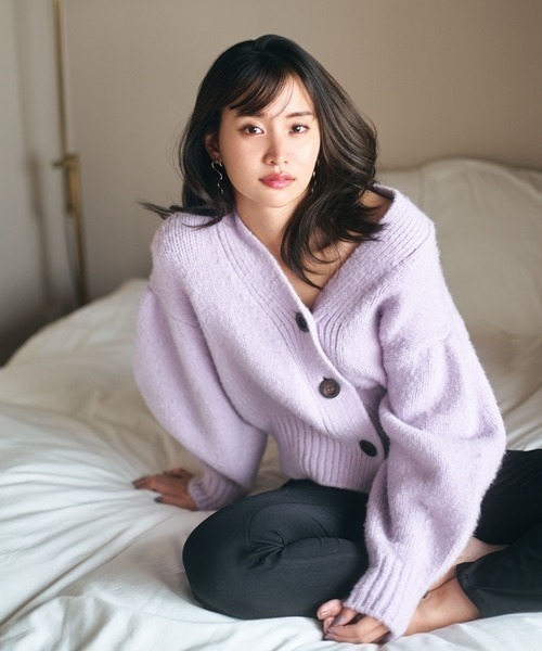 「SNIDEL」 ニットカーディガン ONE SIZE ベージュ レディース_画像6