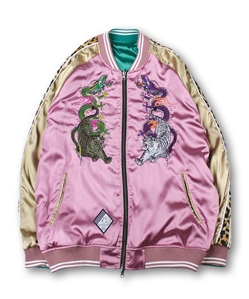 GALFY 紫 スカジャン ファー付き GALFY(ガルフィー)ぎゃるマシぱぁかぁ - Lavender / ロック