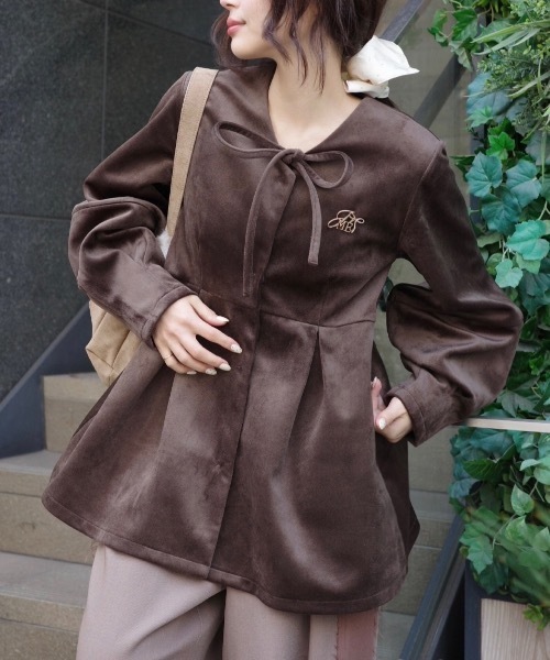 jumelle（ジュメロ） コート アウター 「リニューアル」ベロアペプラム