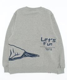 「go slow caravan」 「espace vert」スウェットカットソー LARGE ベージュ メンズの画像2