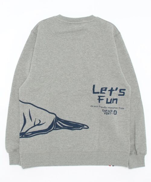 「go slow caravan」 「espace vert」スウェットカットソー LARGE ベージュ メンズの画像2